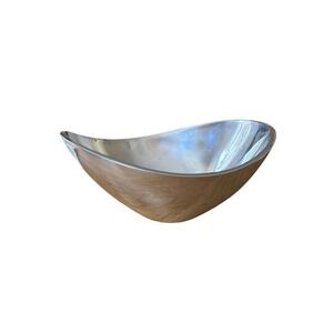Nambe Butterfly Collection Serving Bowl Oven Safe‎ 7 Inch Chrome